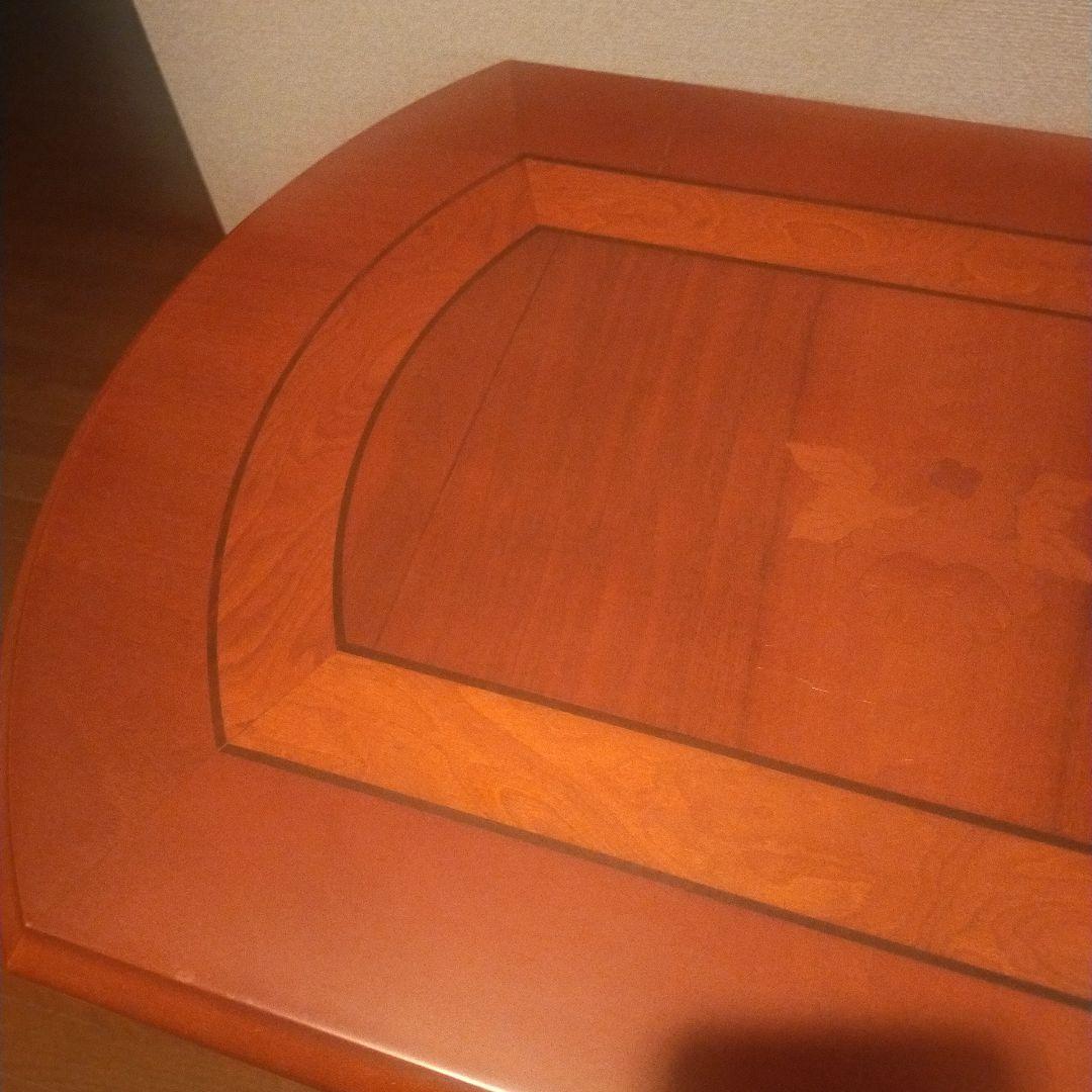 イタリア製クラシカル家具 象嵌装飾 サイドテーブル カフェテーブル オーバル風