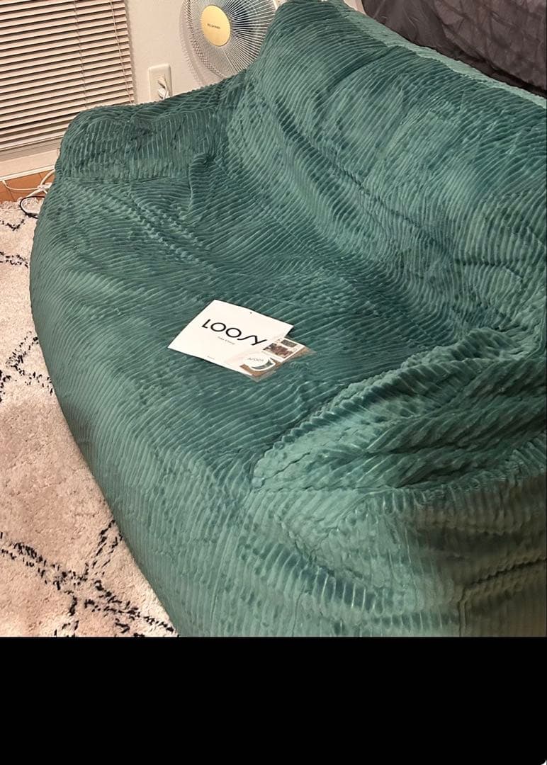 LOOSY HUGME 2人掛けビーズソファ GREEN