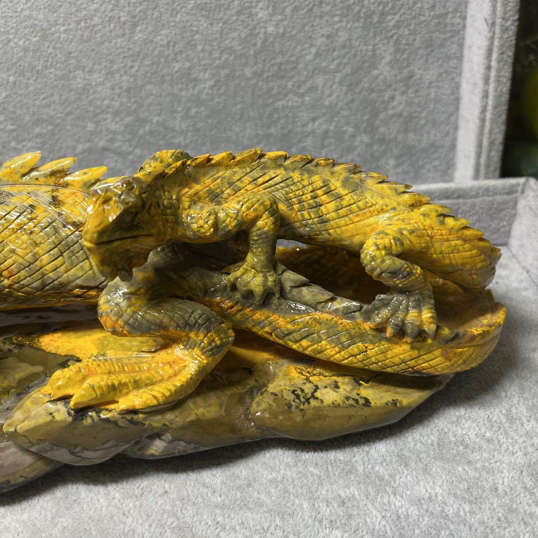 お値下げ❣️バンブルビー　イグアナ親子　全長 25cm