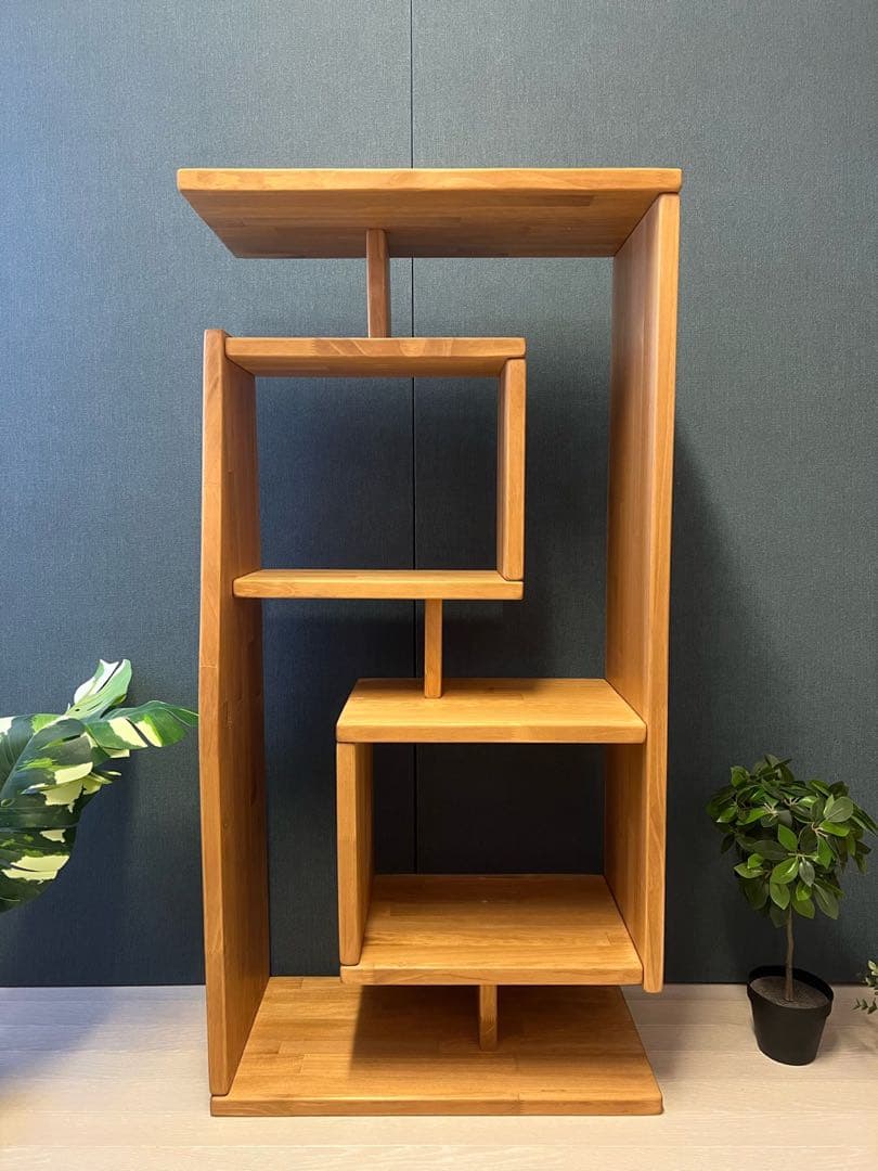 【在庫整理】 オープンラック ボックス アシンメトリー 120 Pa Lオーク