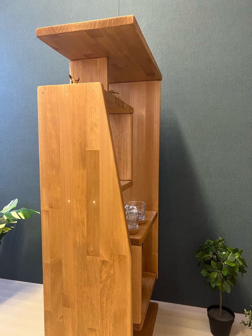 【在庫整理】 オープンラック ボックス アシンメトリー 120 Pa Lオーク