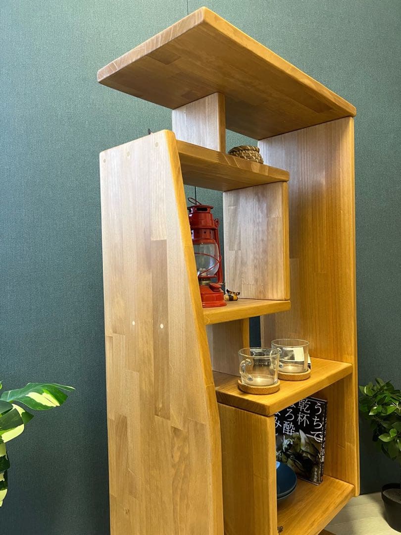 【在庫整理】 オープンラック ボックス アシンメトリー 120 Pa Lオーク