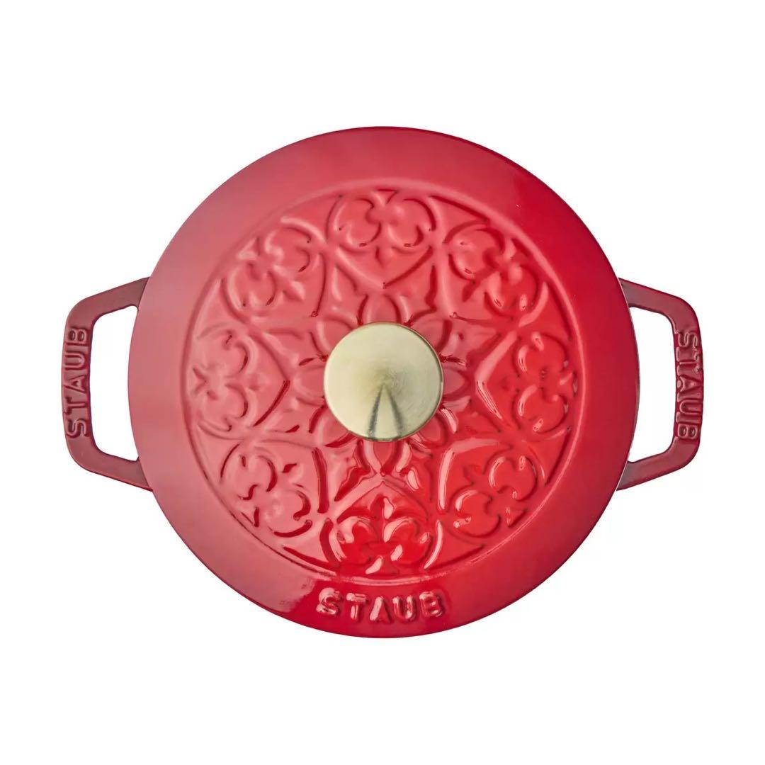 【新品】ストウブ Wa-NABE フレンチオーブン リリー 16cm チェリー