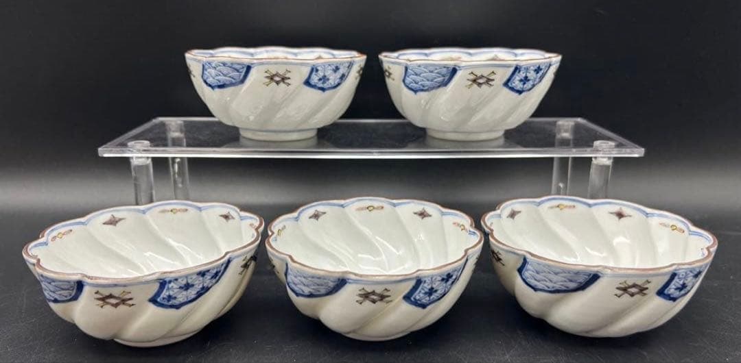 【希少】九谷焼　銀泉窯　三浦晃禎　小鉢　5個セット