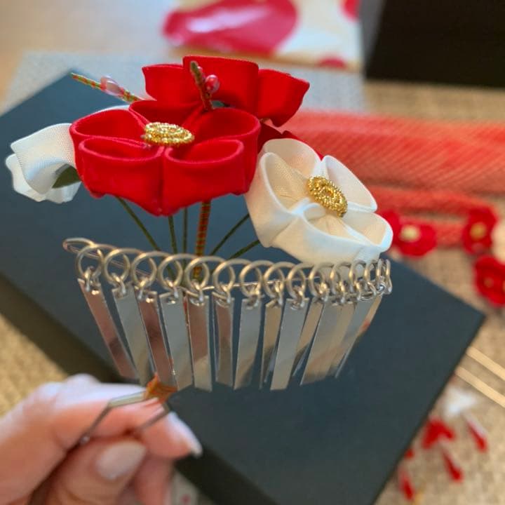 七五三　7歳　髪飾り　日本髪