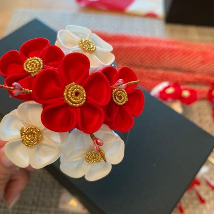 七五三　7歳　髪飾り　日本髪