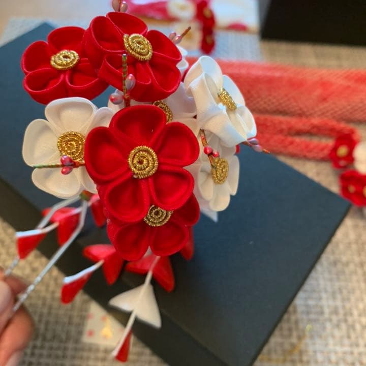 七五三　7歳　髪飾り　日本髪