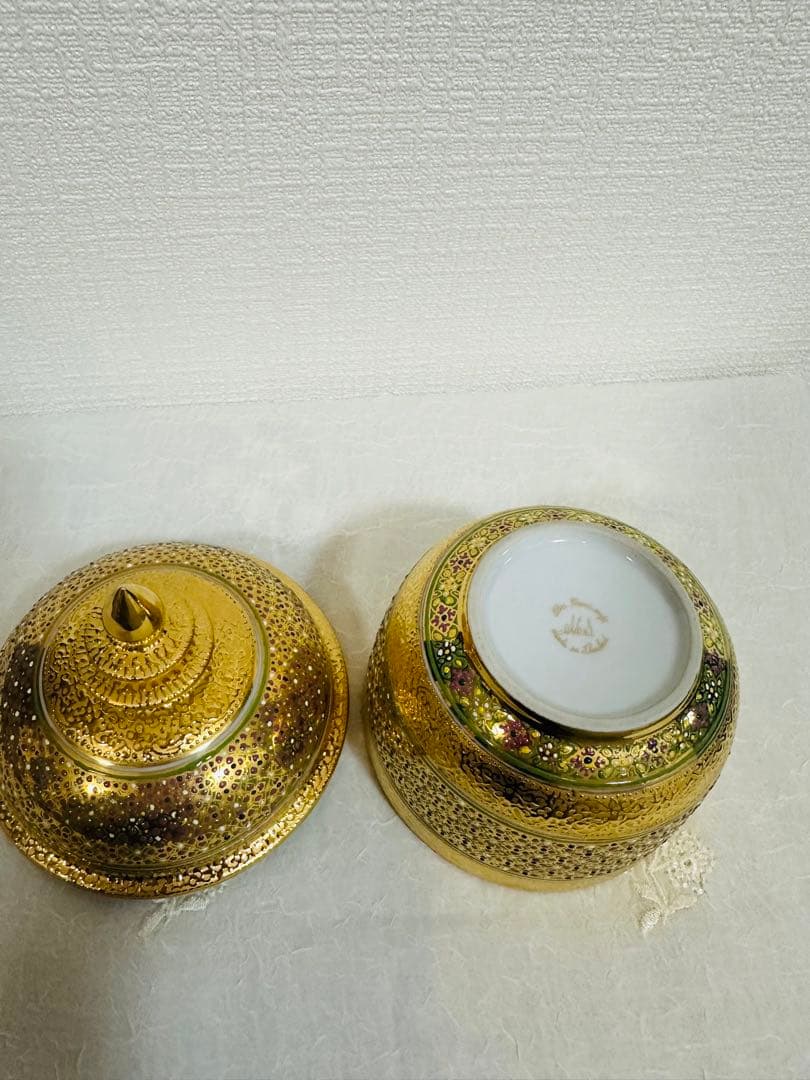 ベンジャロン燒 小物入れ 陶器 タイ 工芸品 雑貨