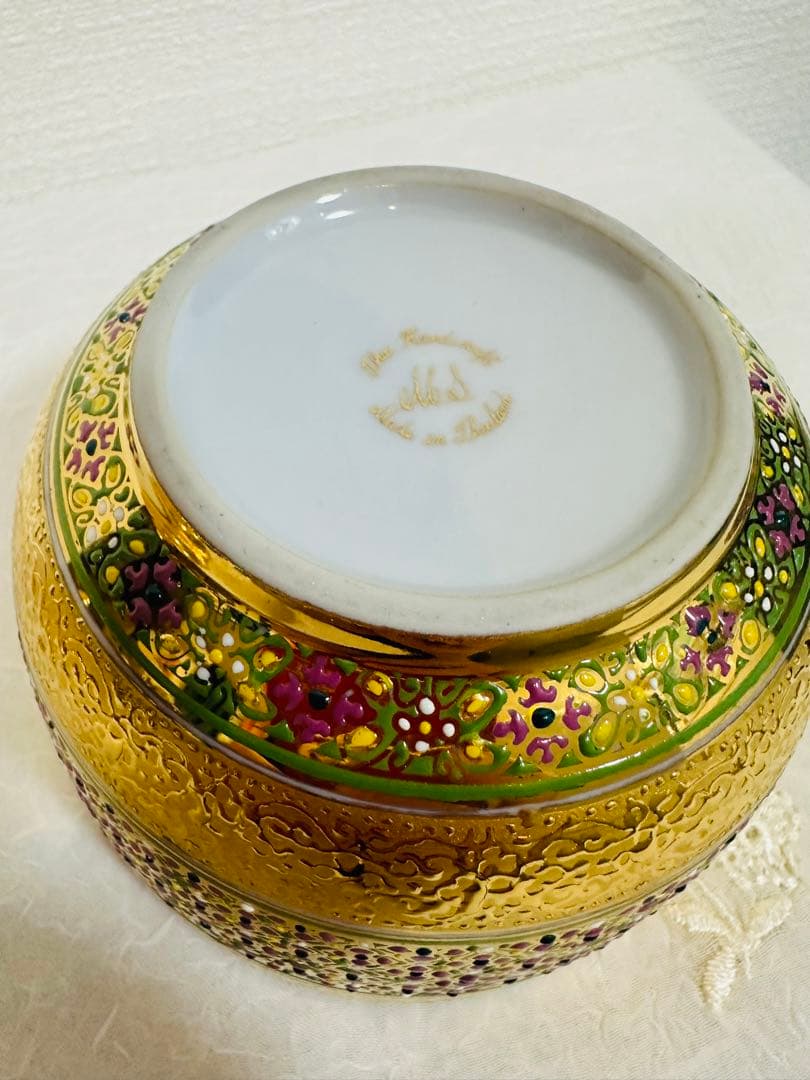 ベンジャロン燒 小物入れ 陶器 タイ 工芸品 雑貨