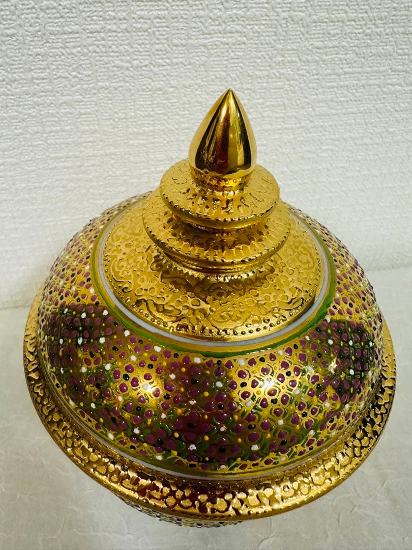 ベンジャロン燒 小物入れ 陶器 タイ 工芸品 雑貨