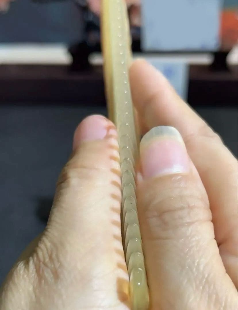 職人手作り くし 天然羊角 櫛 天然物 蘭花 天然素材 花装飾 コーム