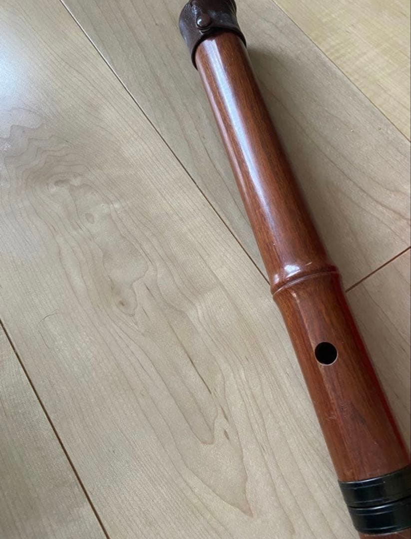 木製　尺八 ケース付き