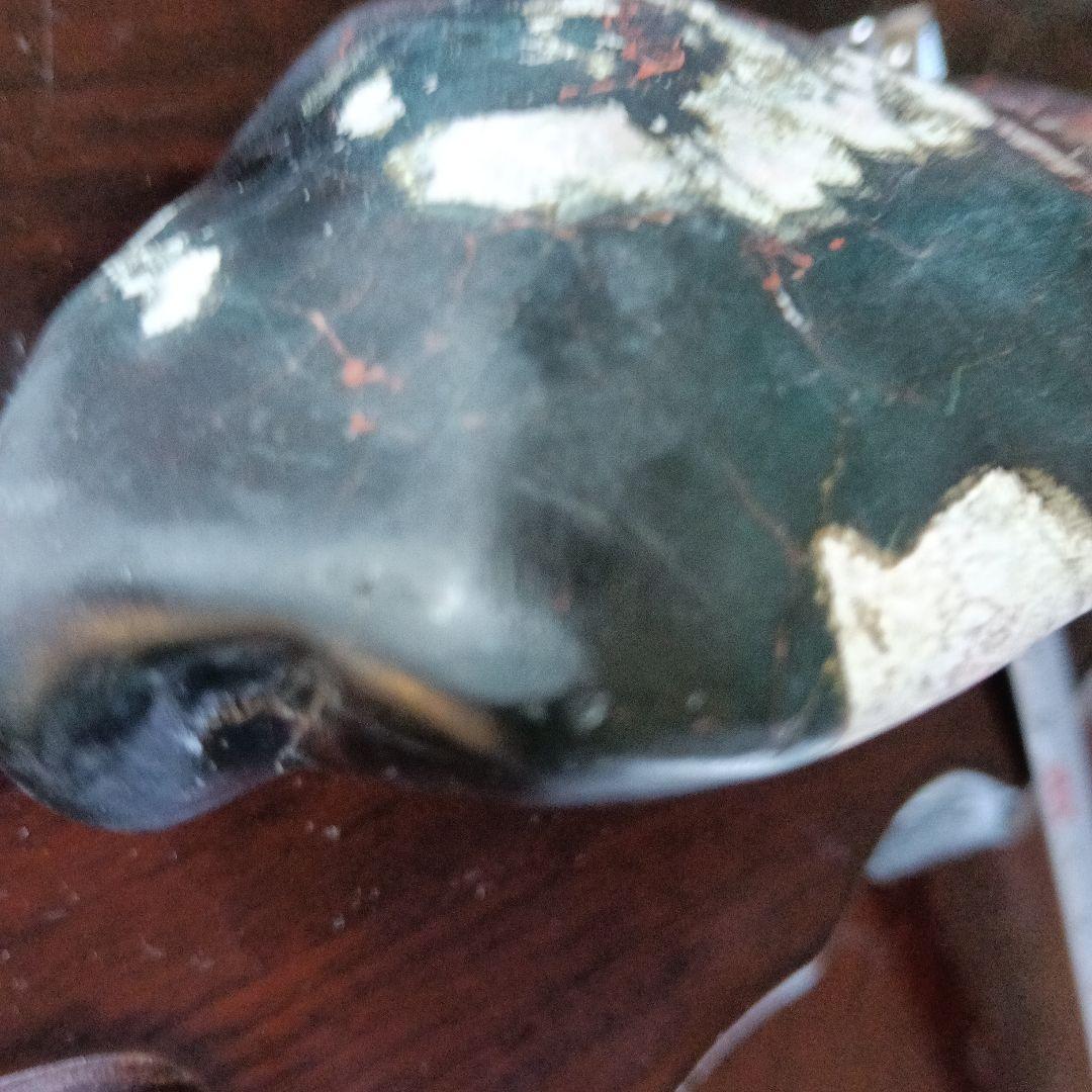 菊花石　天然石 インテリア置物 木製台座付き