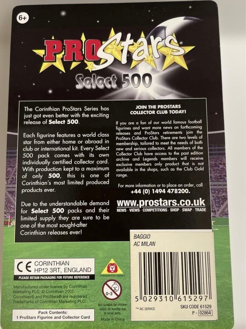 コリシアン　サッカーフィギュア　バッジョ　select500