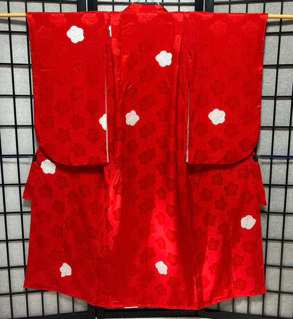 七五三　着物セット　被布　7歳　赤色　白色　美品