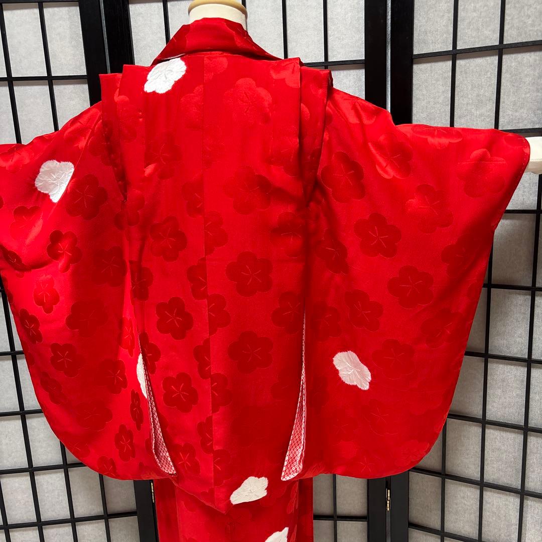 七五三　着物セット　被布　7歳　赤色　白色　美品