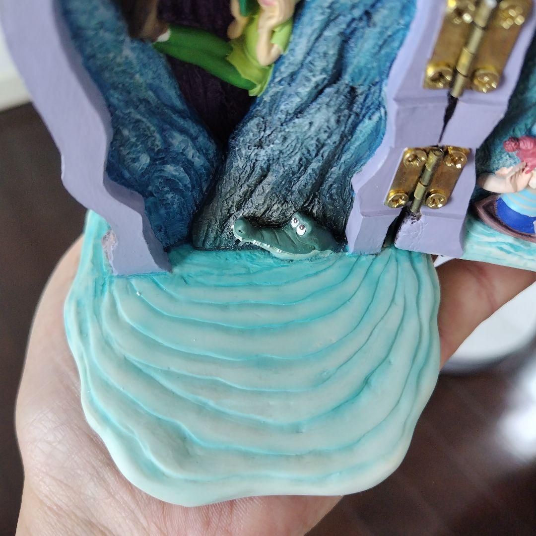 極美品！ディズニー NEVERLAND ピーターパンとフック船長 ドクロ置物