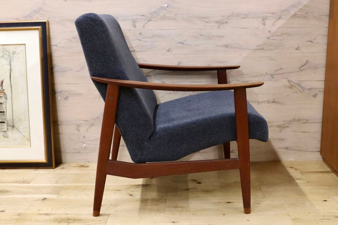 GMFK822A○北欧スタイル ヴィンテージ イージーチェア アームソファ