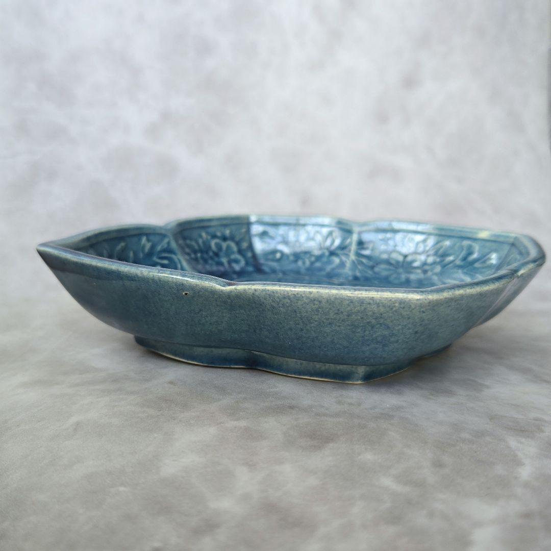 淡路 珉平焼 小皿 ドラゴン 龍 江戸 明治 アンティーク 骨董 金継ぎ