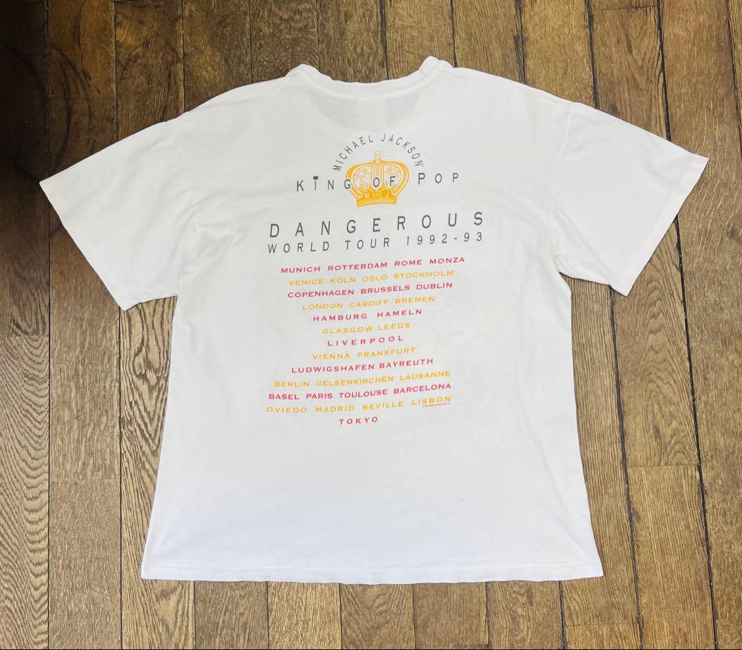 マイケルジャクソンTシャツ LサイズDANGEROUS TOURS 90s
