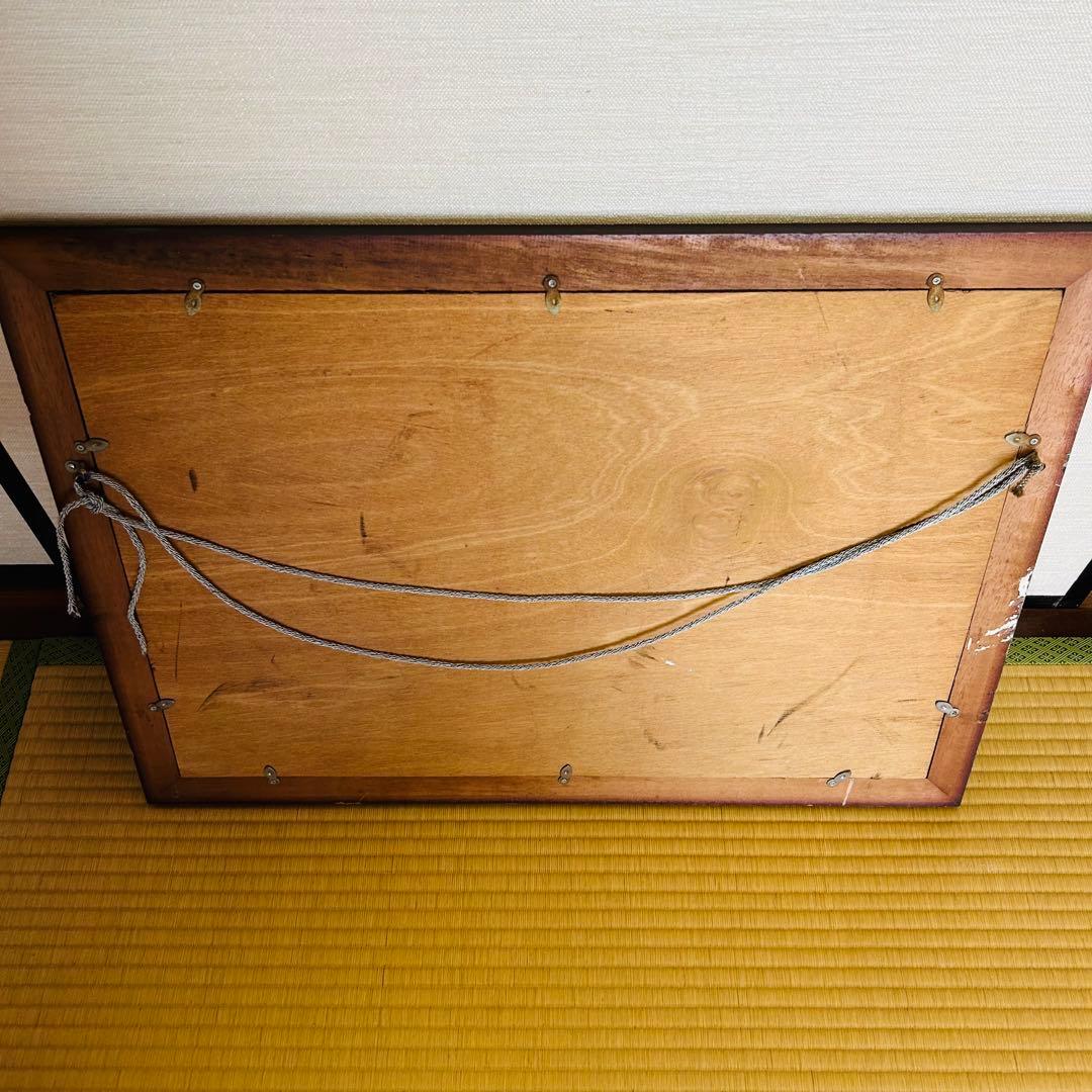 子馬のステンドグラス　パネル　額付き　67センチ✖️48センチ