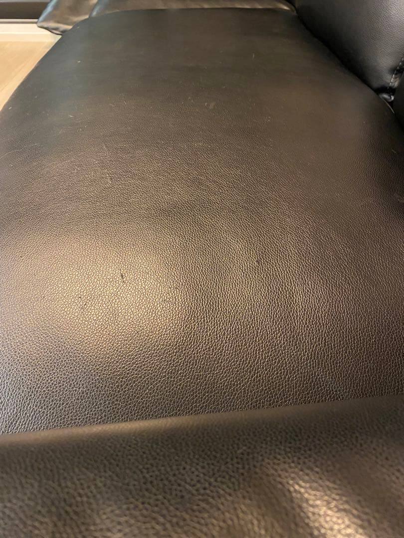 ブラック コーナーソファ クッション付き