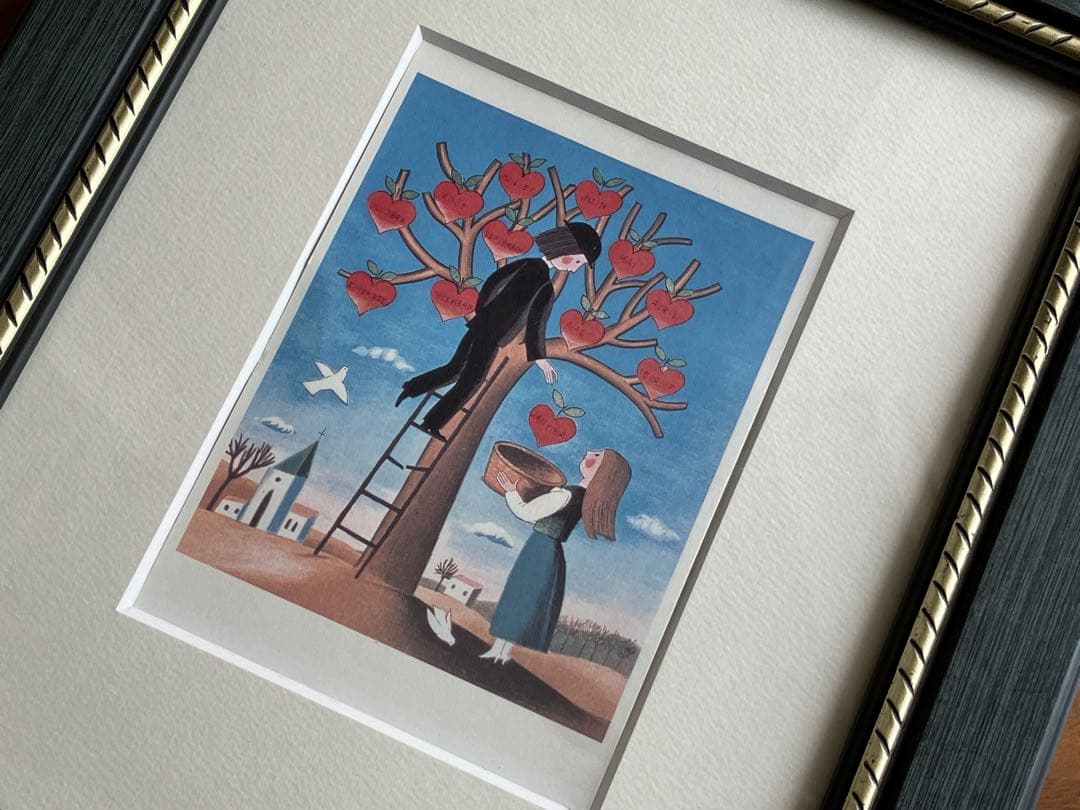 フォトフレーム　未使用　愛　ハード　写真付き　アンティーク風　額縁　インテリア