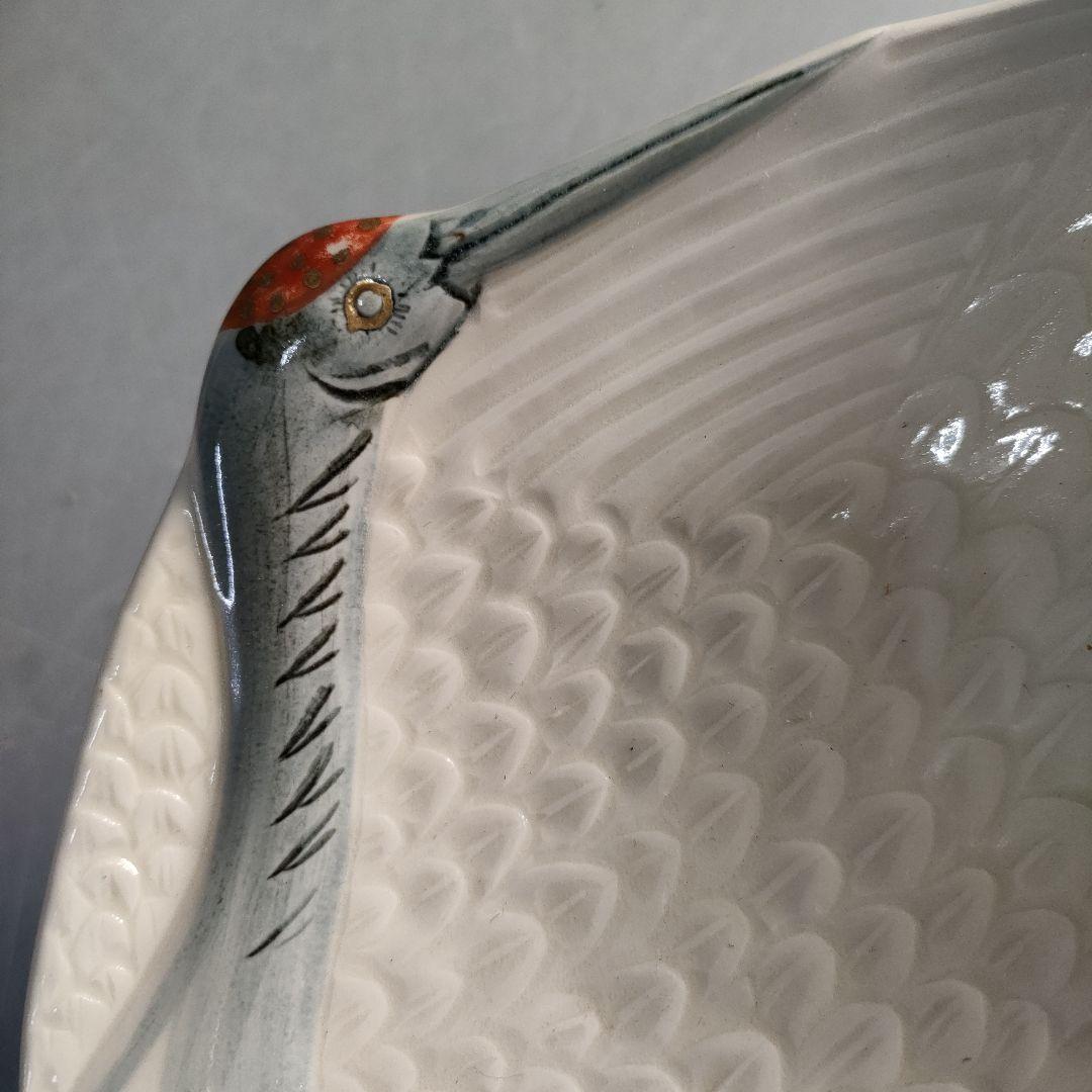 A1292-2/京焼・清水焼/永楽写/巣篭もり鶴向付22客/飾皿/盛皿/懐石道具