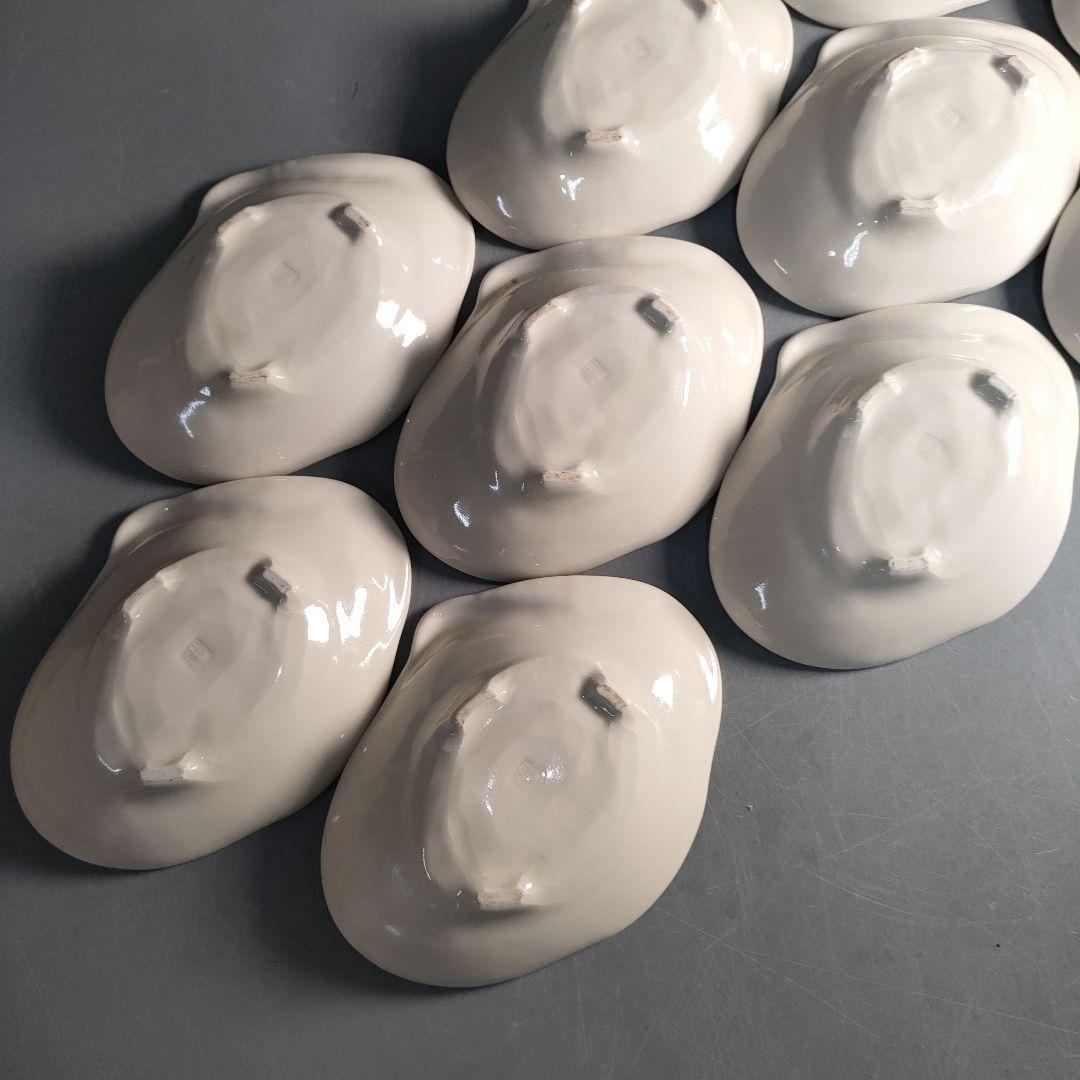 A1292-2/京焼・清水焼/永楽写/巣篭もり鶴向付22客/飾皿/盛皿/懐石道具