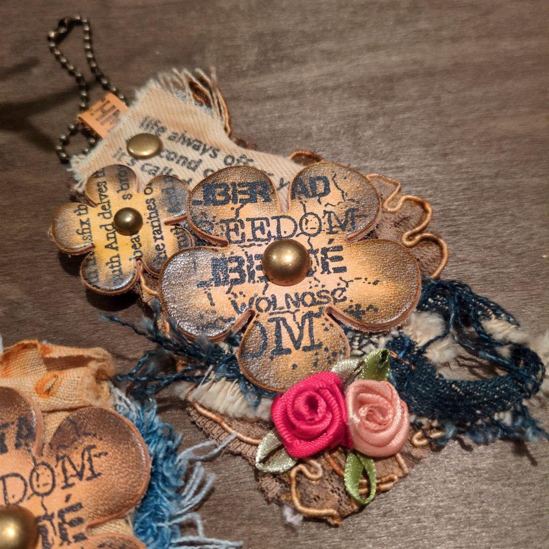 デニムリメイク☆レトロクラシックキーホルダー&バッグチャームセット