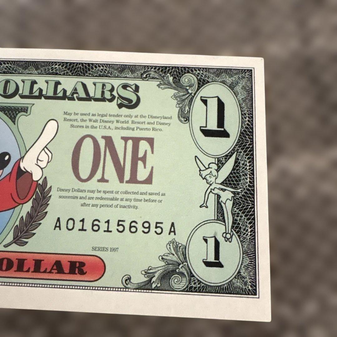 ディズニーダラー 25周年 ミッキーマウス 1ドル札 レア コレクターズ