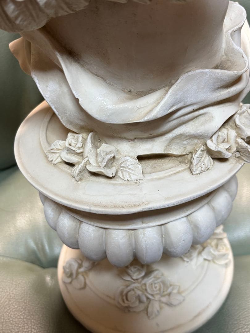 ☆週末大特価☆ホワイト天使のバイオリン像 約50センチ（現状品）