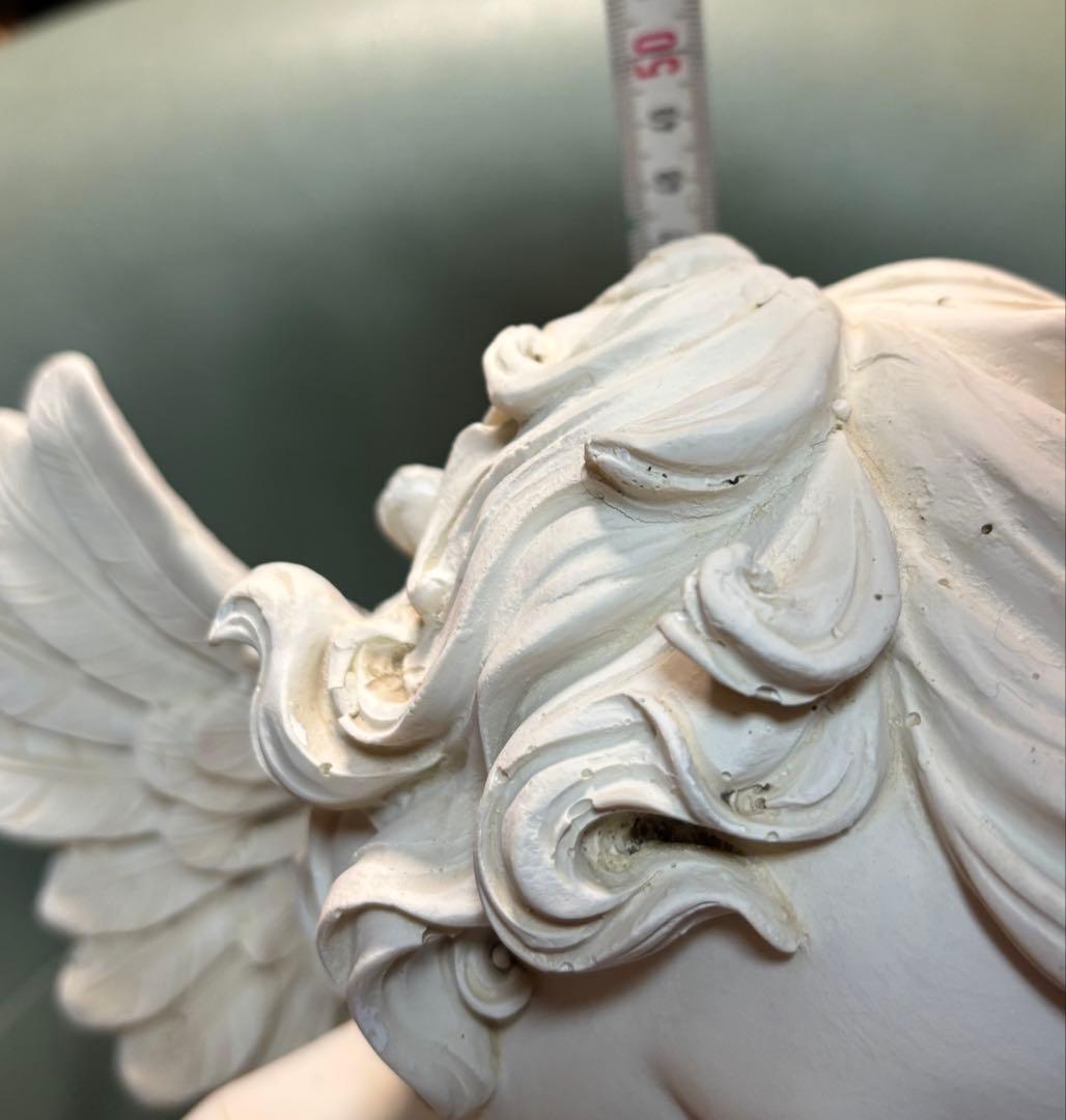 ☆週末大特価☆ホワイト天使のバイオリン像 約50センチ（現状品）