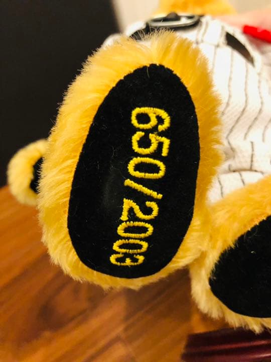 限定！阪神タイガース優勝記念ベア シリアルナンバー、スタンド、新聞