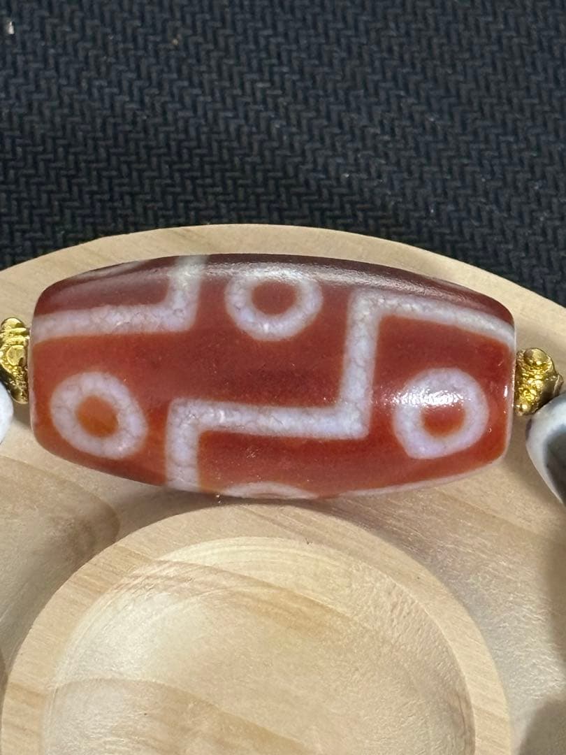 天珠 龍紋虎牙九眼 ブレスレット