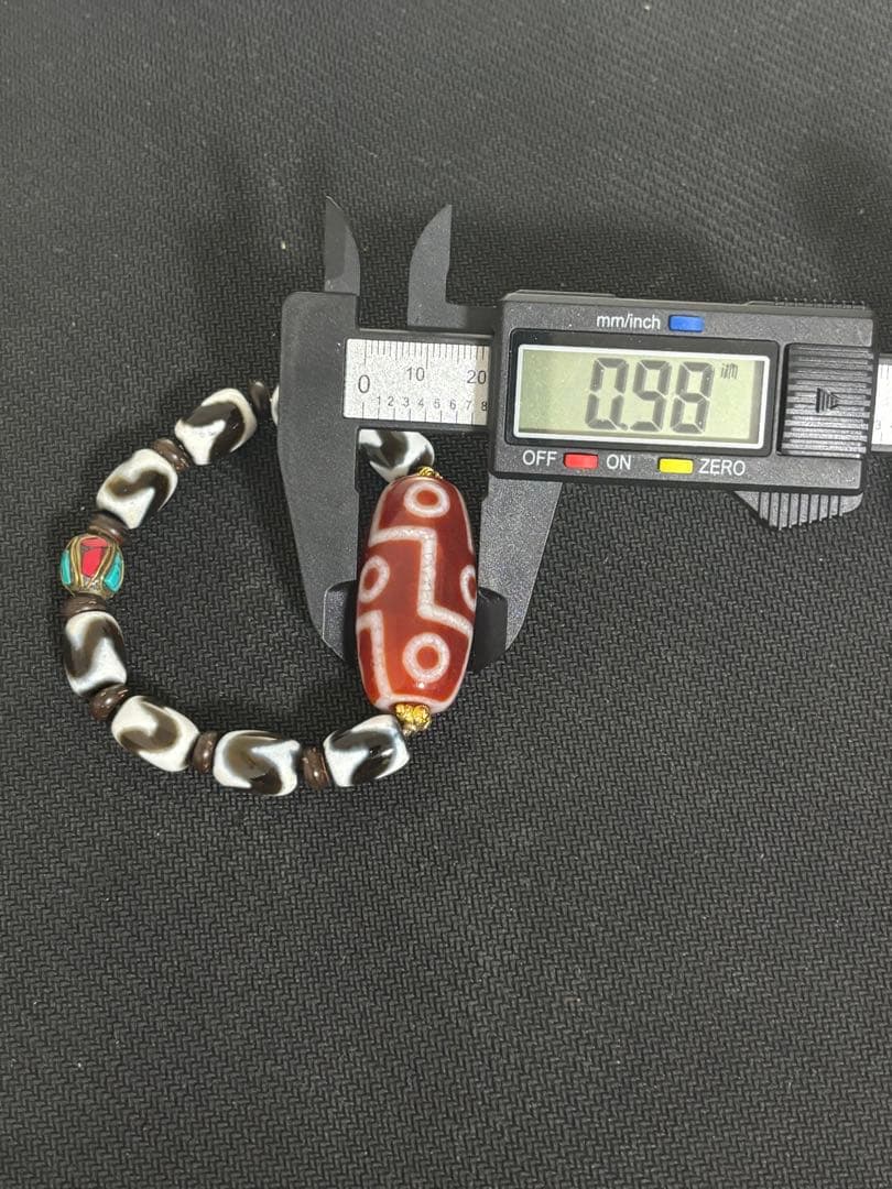 天珠 龍紋虎牙九眼 ブレスレット