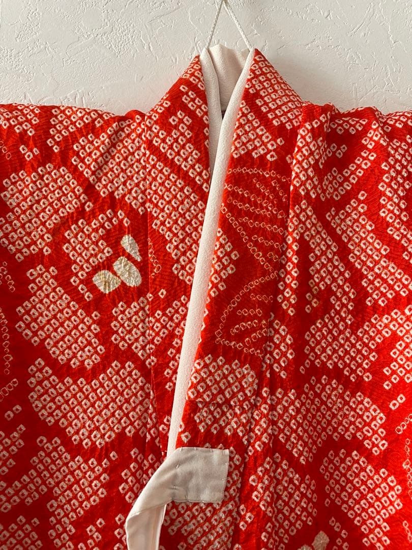 七五三　7歳　正絹　総絞りのお着物セット