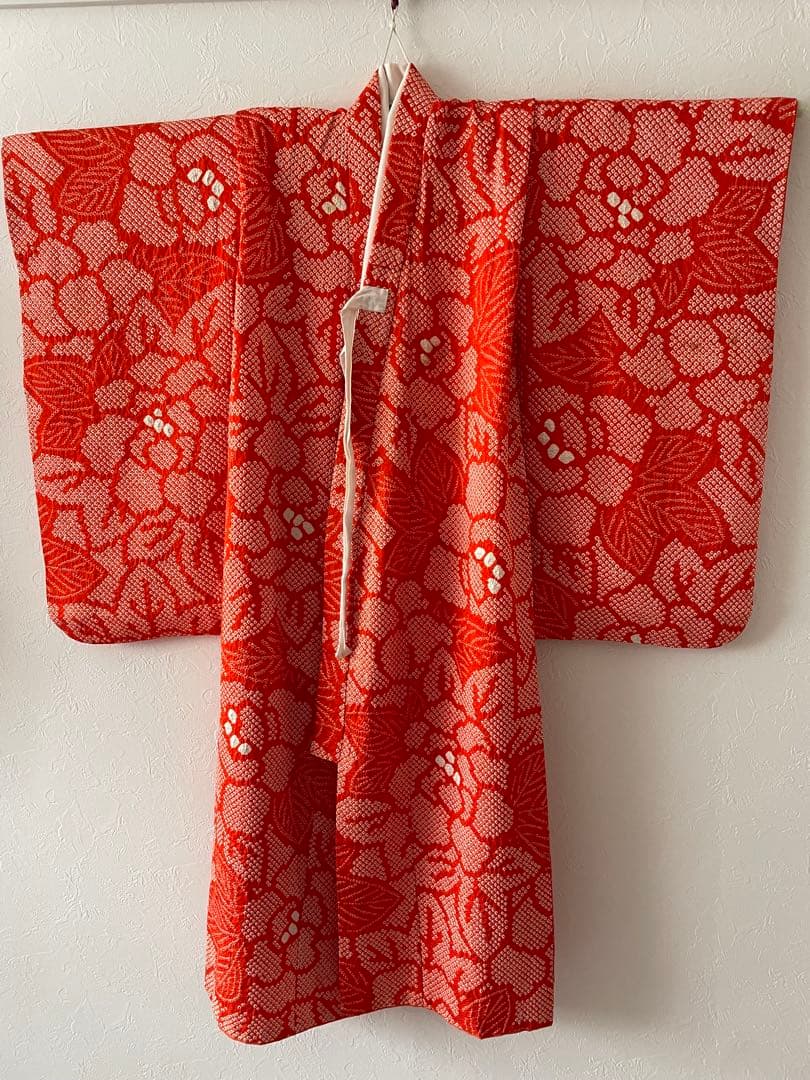 七五三　7歳　正絹　総絞りのお着物セット