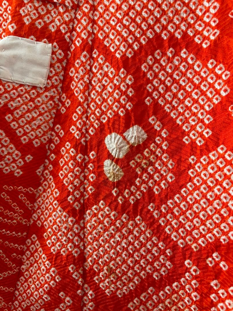 七五三　7歳　正絹　総絞りのお着物セット