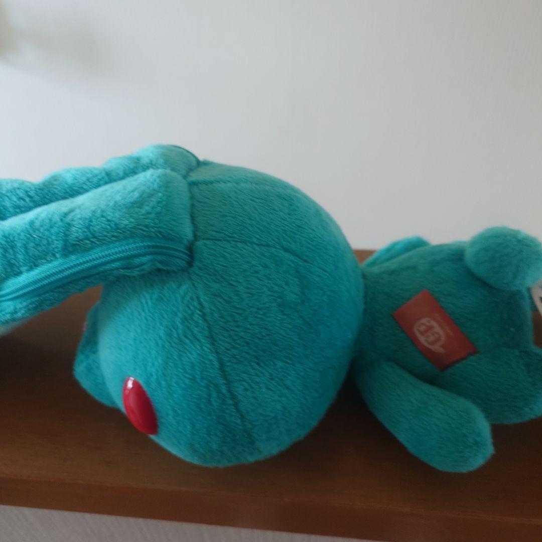 チャックスGP 汎用うさぎ デュアル ペンポーチ ターコイズブルー グル