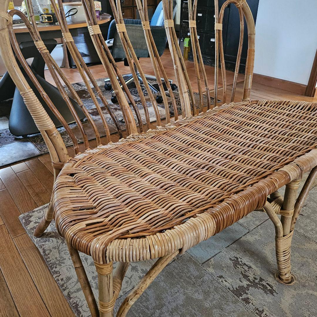 IKEA（イケア）ラタン ソファー 藤 2人掛け チェア 希少 レア