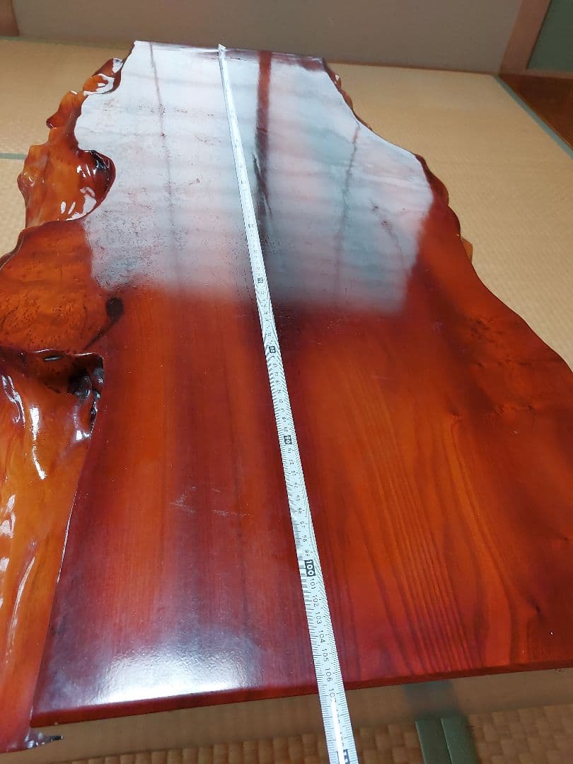 【再値下げ】高級銘木 　高級木材　一枚板　座卓　骨董品　珍品　昭和レトロ