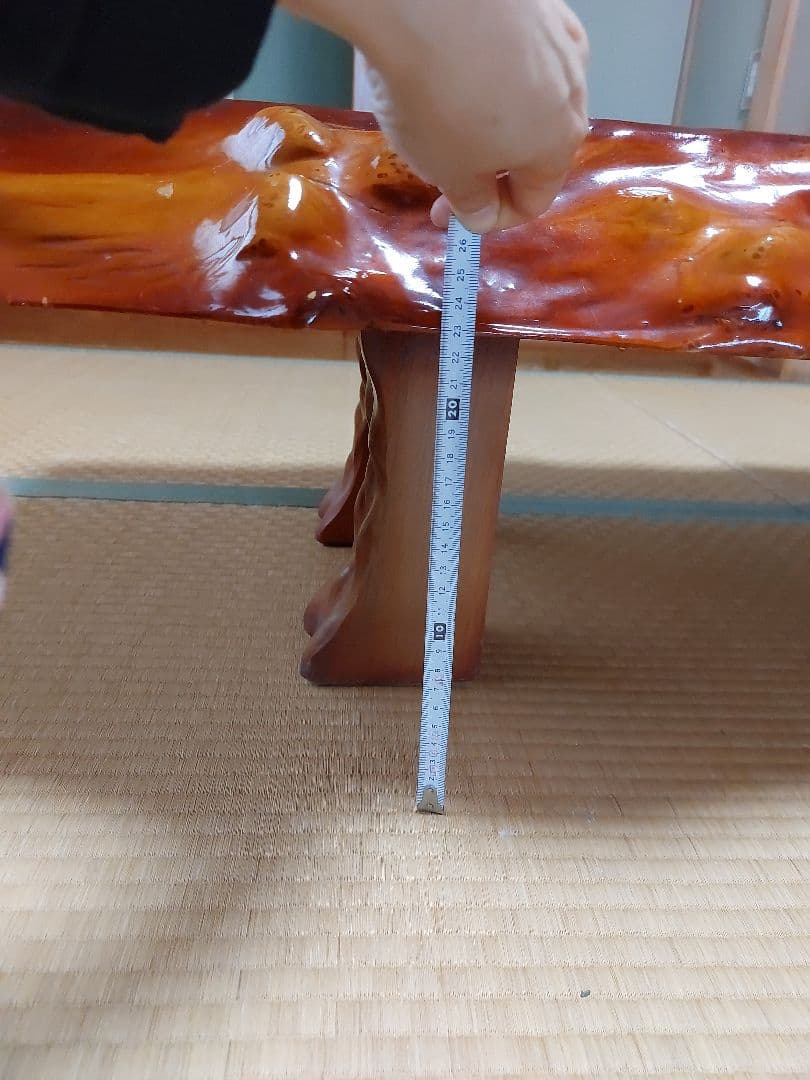 【再値下げ】高級銘木 　高級木材　一枚板　座卓　骨董品　珍品　昭和レトロ