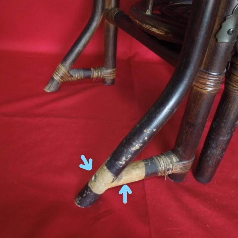 ラタン家具 籐家具 花台 フラワースタンド 黒 アンティーク