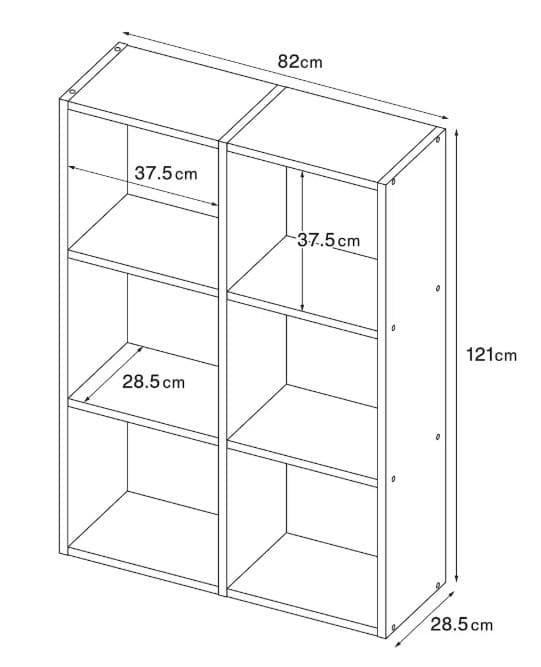 無印良品 スタッキングシェルフセット・３段×２列・オーク材（コの字棚つき）
