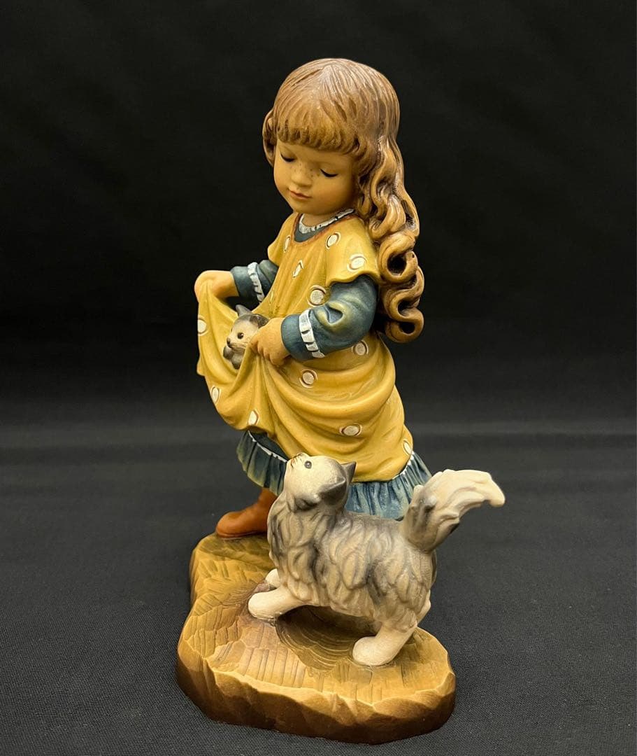 L*k様 極レア品ANRI アンリ人形 Sarah Kay「女の子と猫の親子」サ