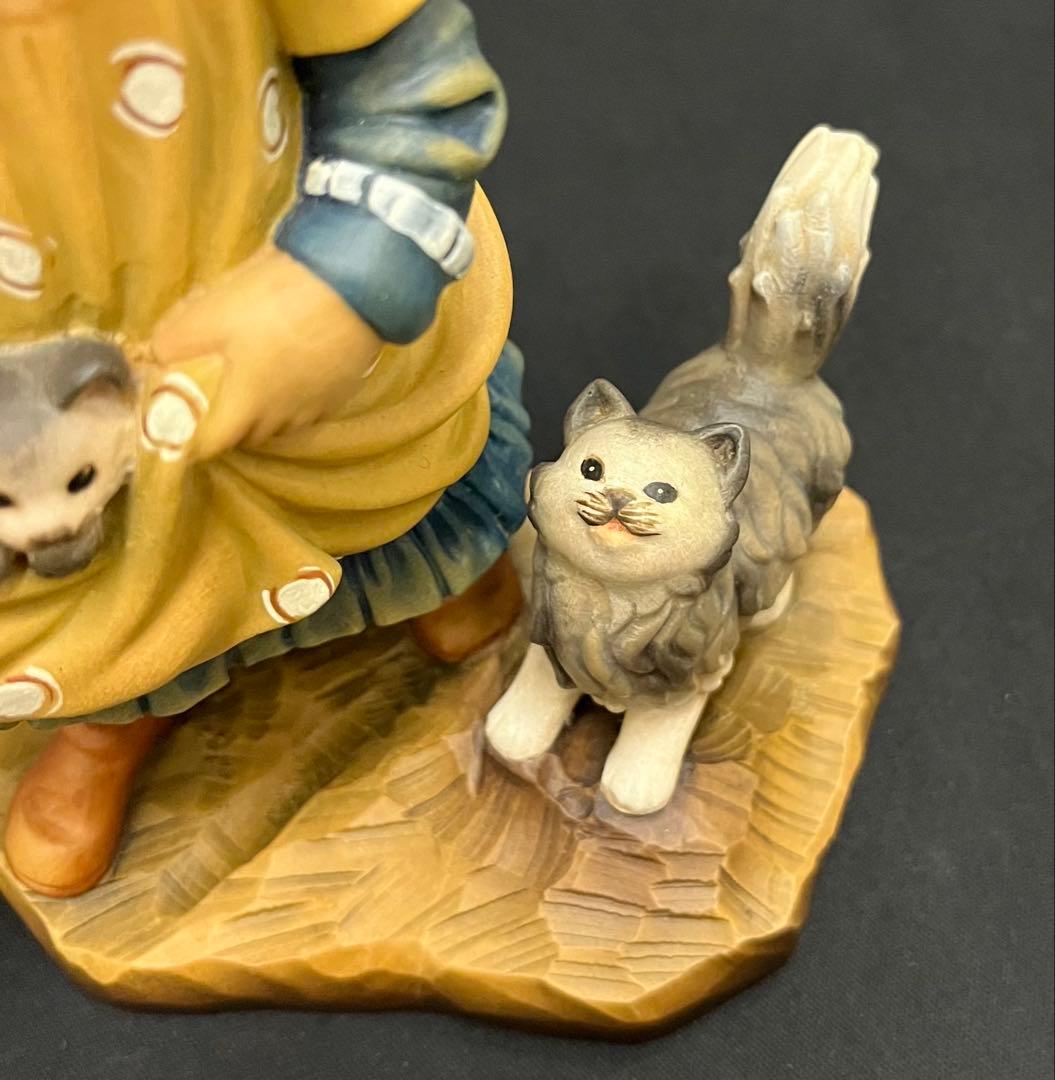 L*k様 極レア品ANRI アンリ人形 Sarah Kay「女の子と猫の親子」サ