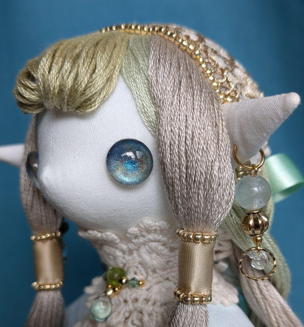 翠銀髪の子　オリジナル アートドール