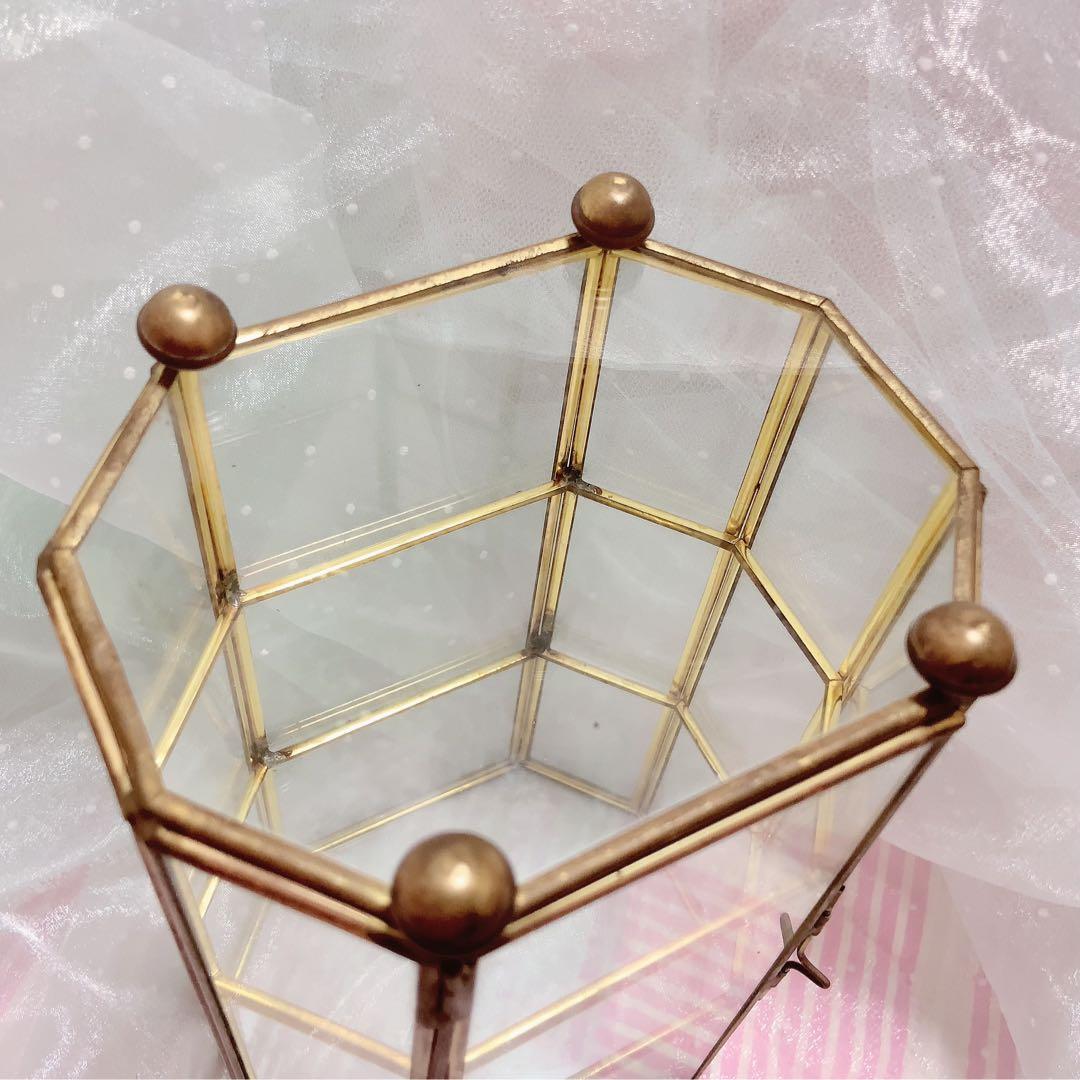 ガラス ショーケース ジュエリーケース ヴィンテージ 真鍮 - メルカリ