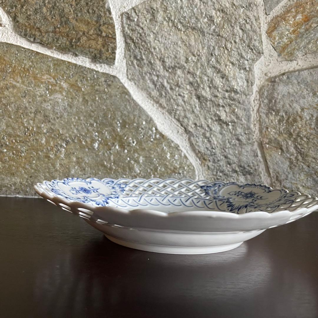 MEISSEN マイセン　ブルーオニオン　メッシュプレート